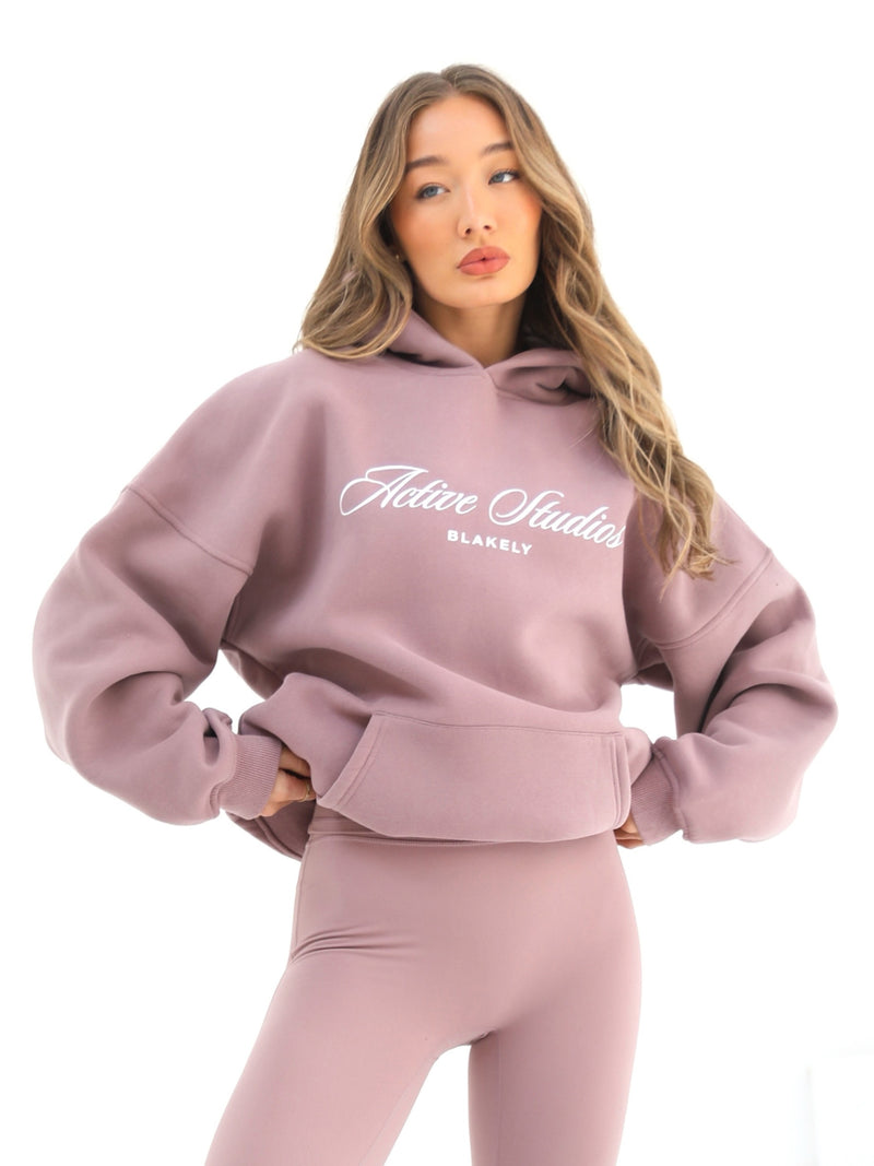 Off Duty Oversized Hoodie - Dusty Pink
