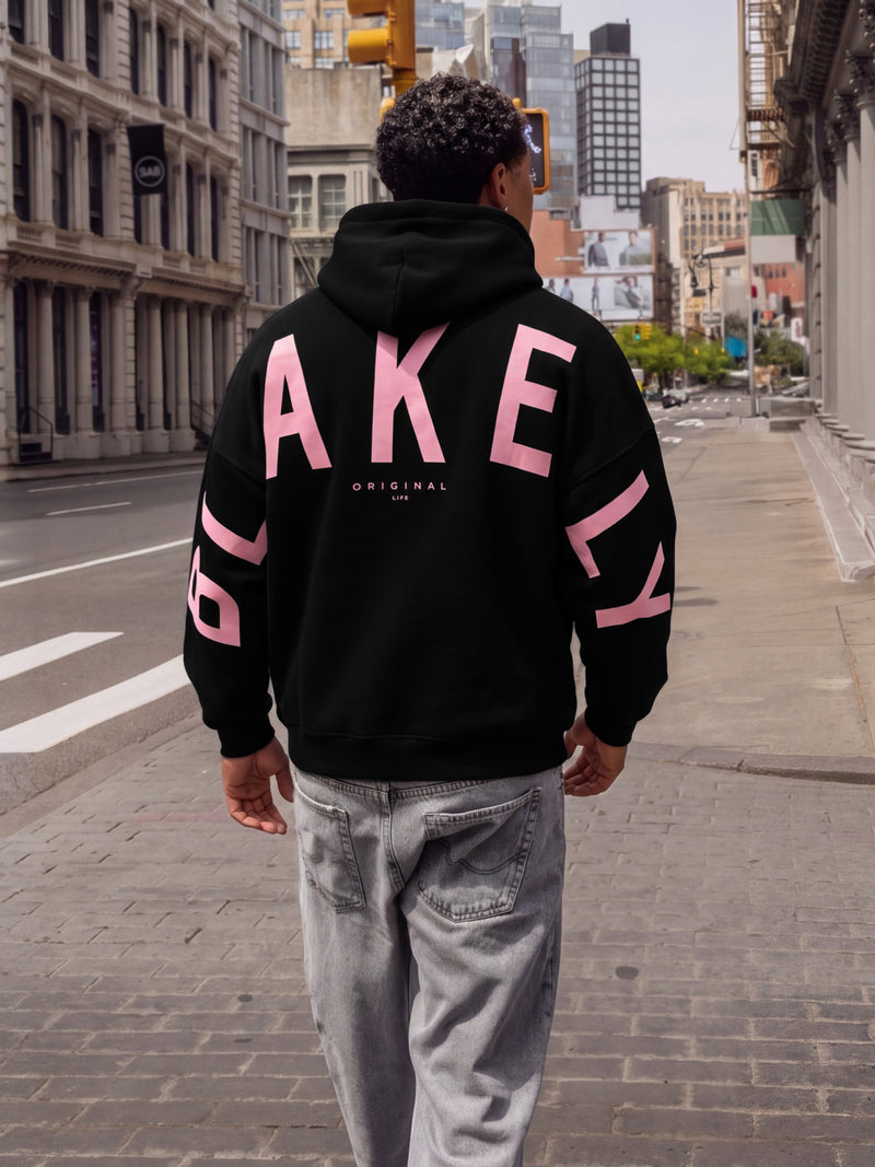 Members Idris Oversized Hoodie - Noire & Rose