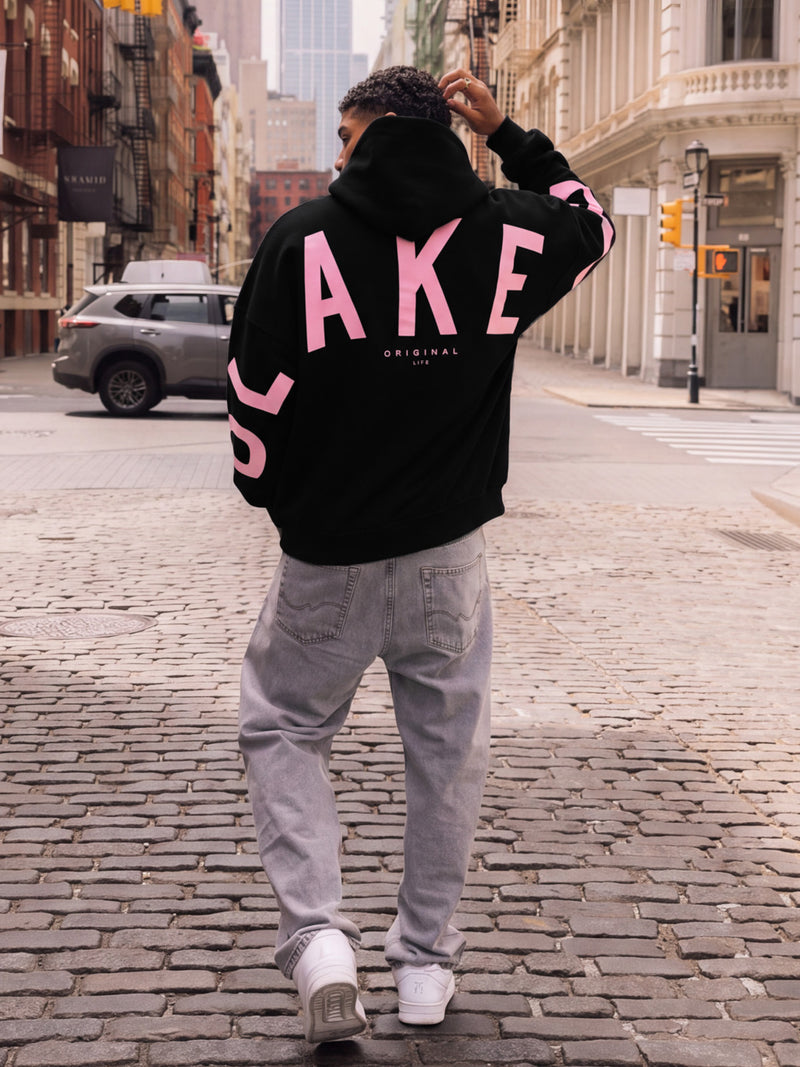 Members Idris Oversized Hoodie - Noire & Rose