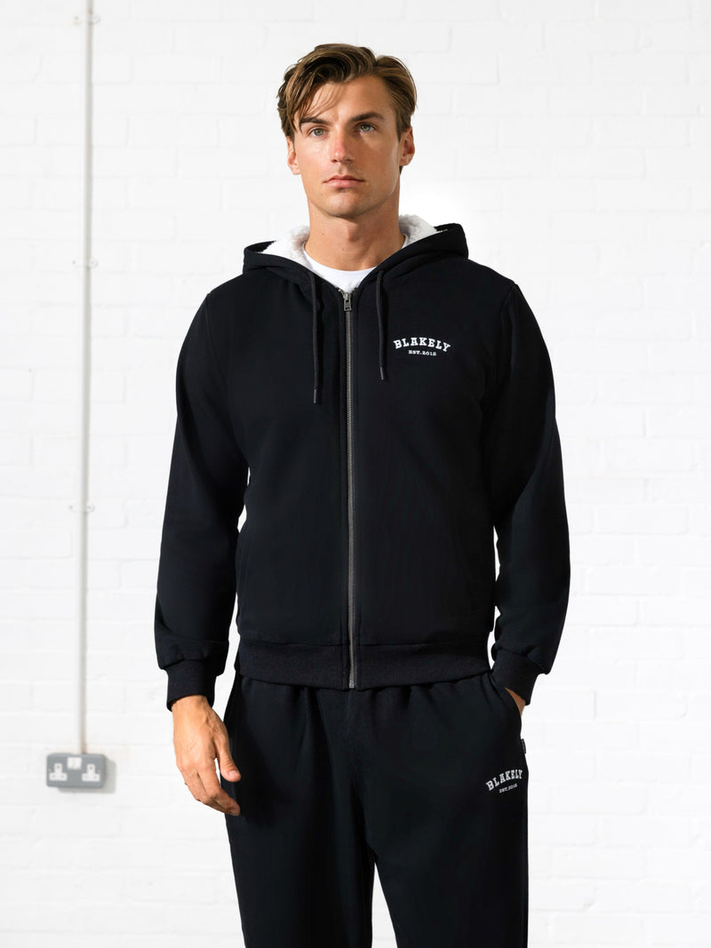 Heritage Zip Up Hoodie - Noire