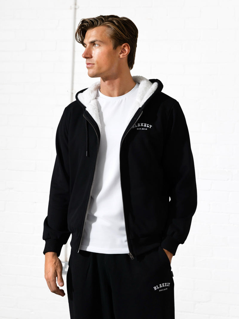 Heritage Zip Up Hoodie - Noire