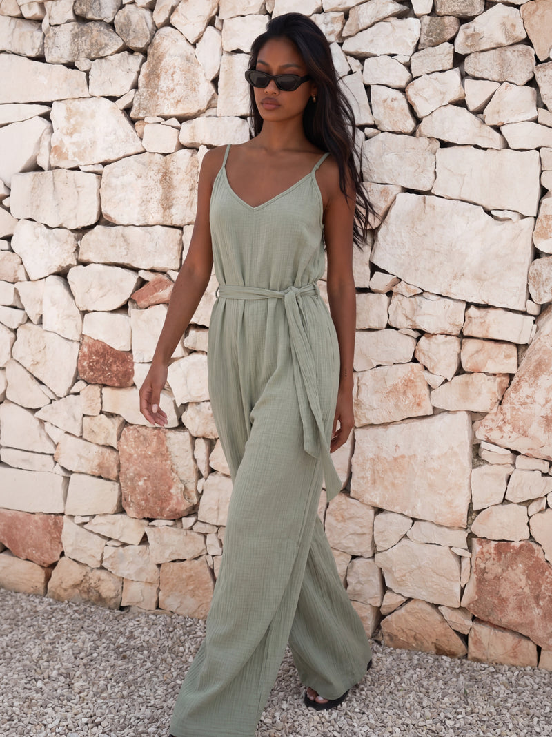 Mila Jumpsuit - Weicher Salbei