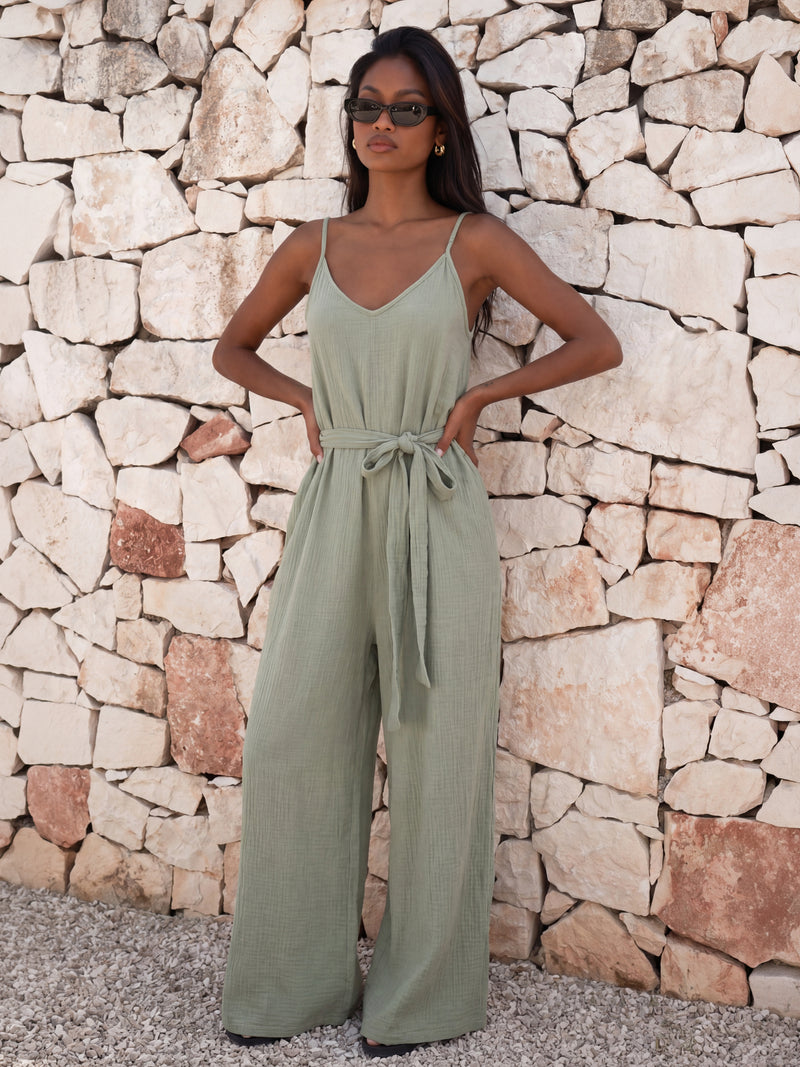 Mila Jumpsuit - Weicher Salbei