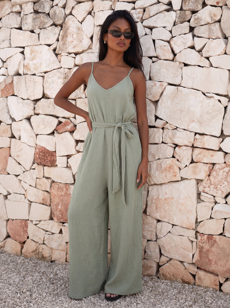 Mila Jumpsuit - Weicher Salbei