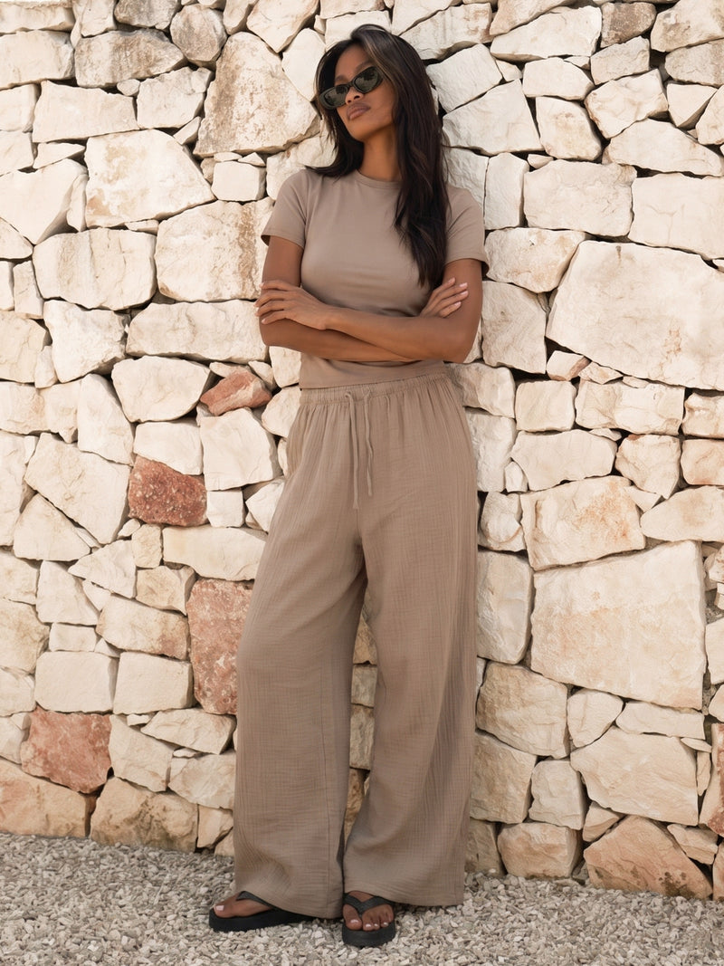 Lucia Baby Tee -Taupe