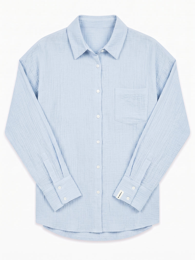 Mila Oversized Shirt - Sommerblau