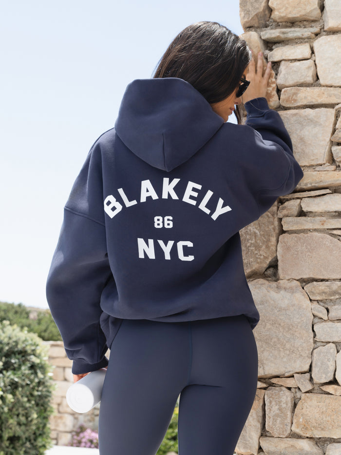 NYC Oversized Hoodie - Echtes Marineblau