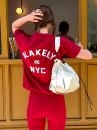 NYC Oversized T-Shirt - Kersenrood