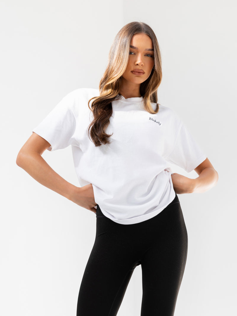 Orla Orange Oversized T-Shirt - Weiß