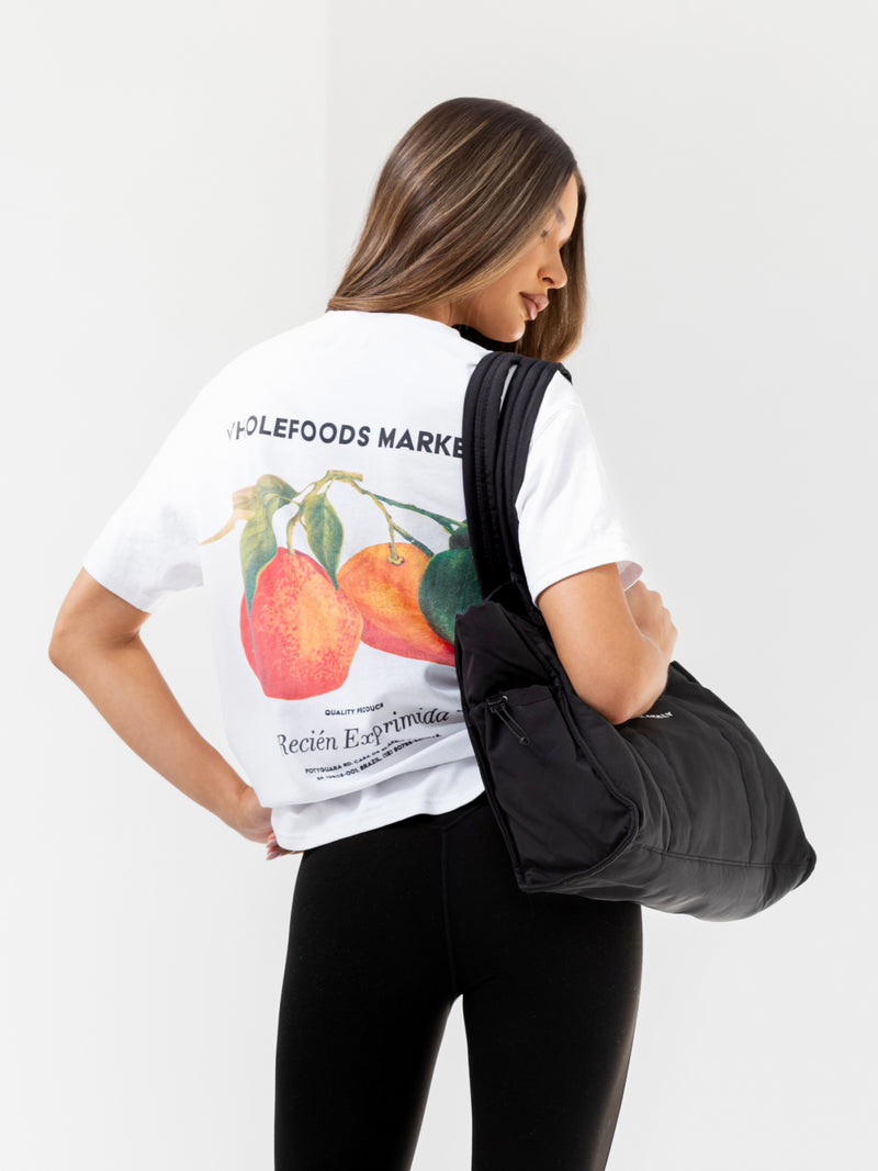Orla Orange Oversized T-Shirt - Weiß