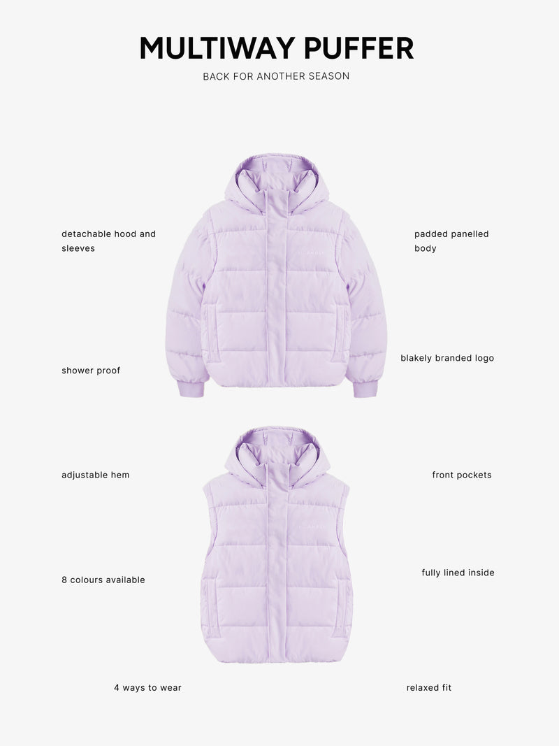 Multiway Puffer Coat 2 - Purple