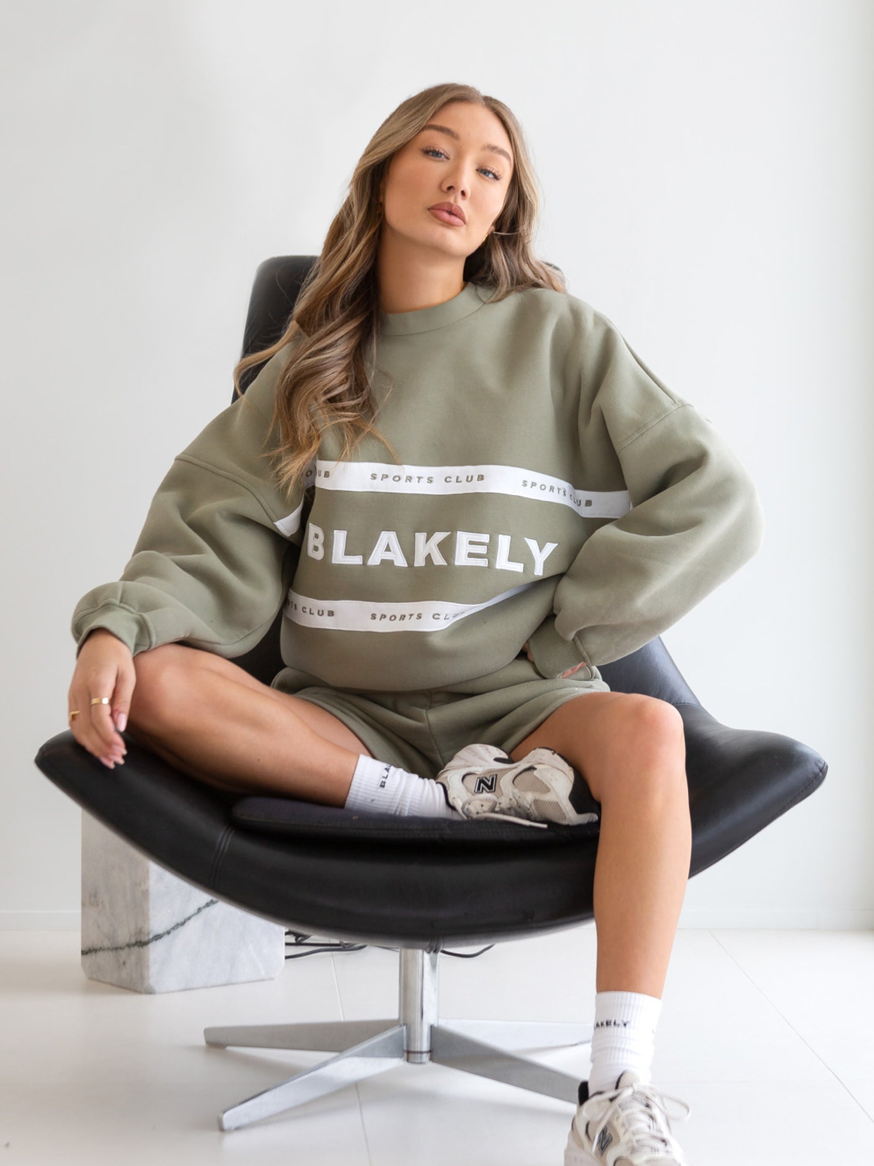 Buy Blakely Olive Serena Oversized Jumper | Free delivery on orders ...