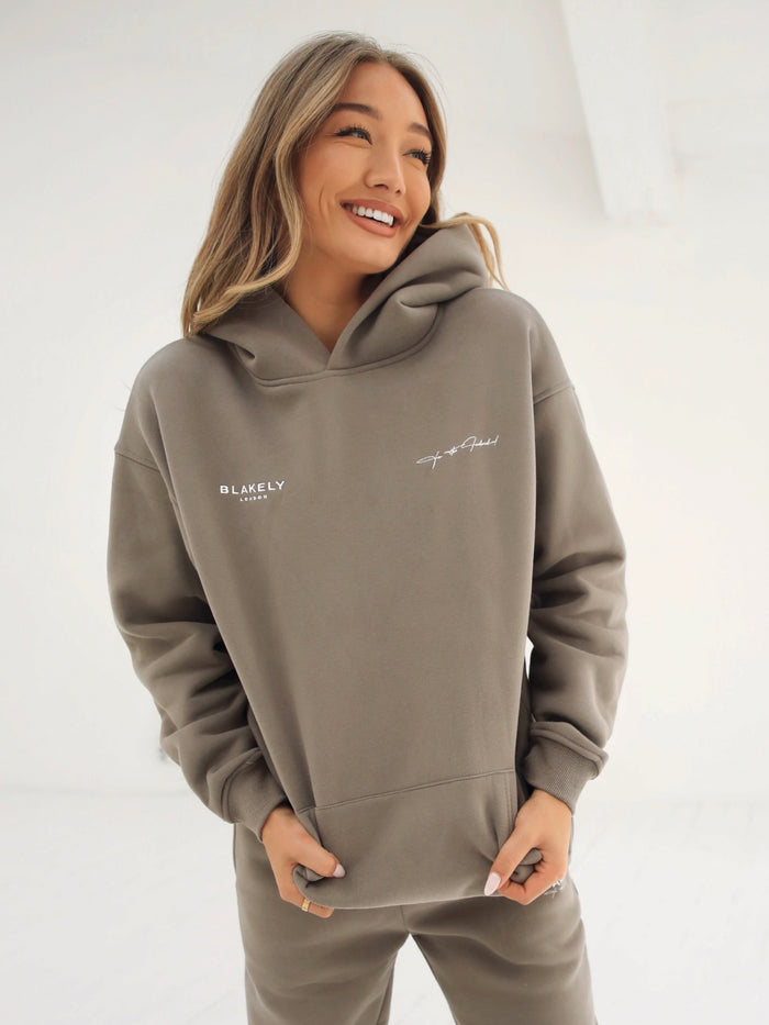 Signature Oversized Hoodie - Soft Taupe