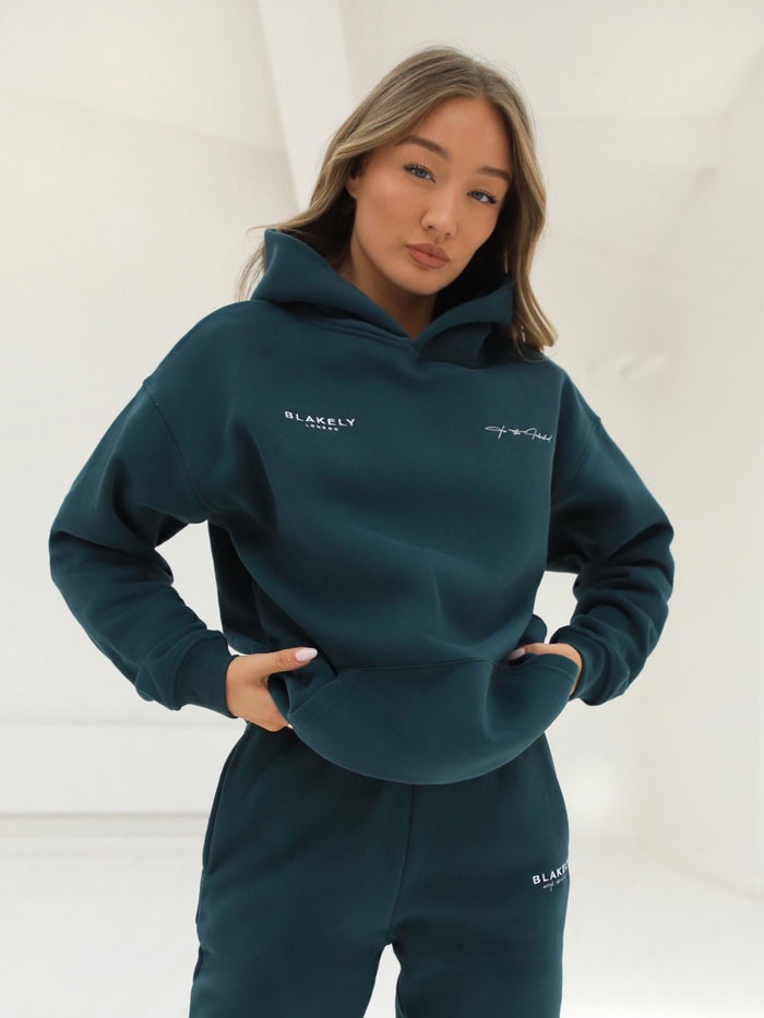 Signature Oversized Hoodie - Teal Green