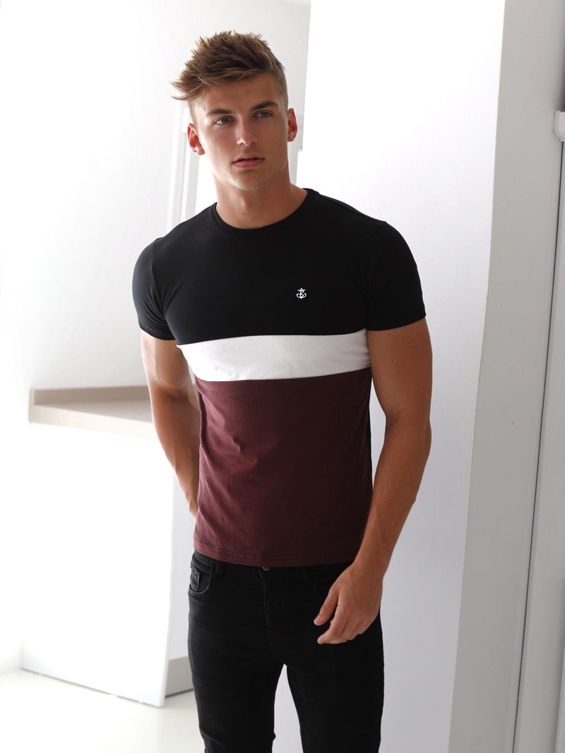 Sioux T-Shirt - Black, White & Burgundy