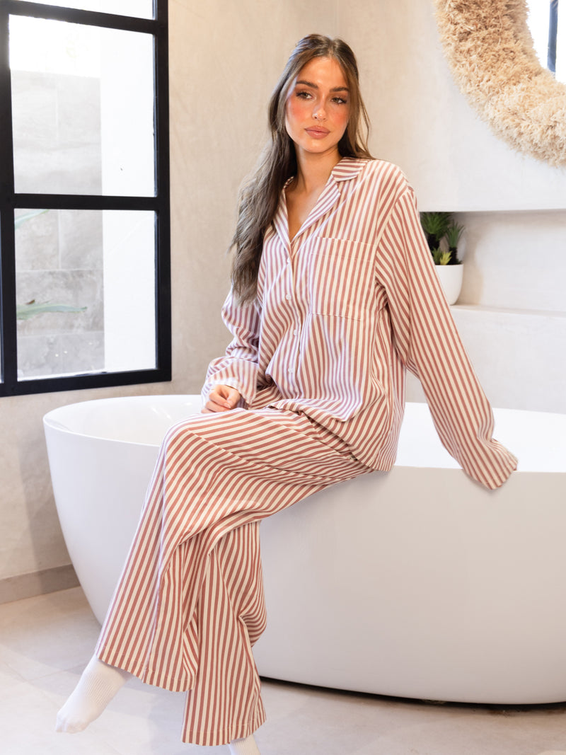Suki Stripe Shirt - Rode streep