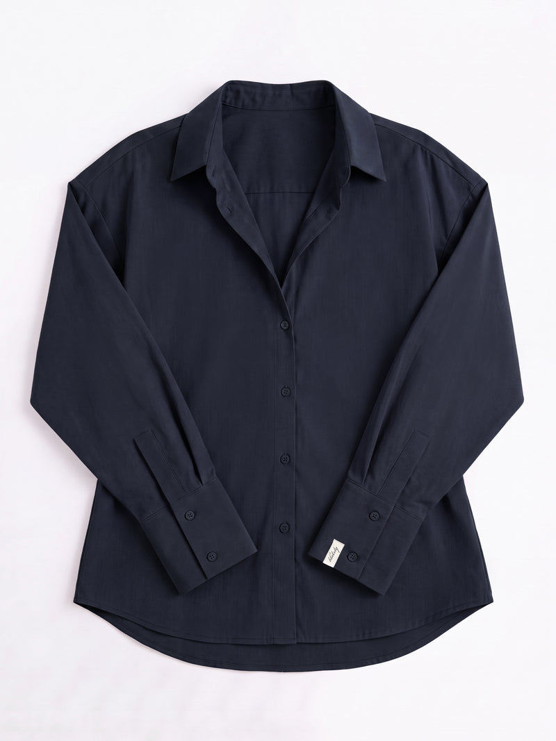 Sabrina Oversized Shirt - Doux Marine