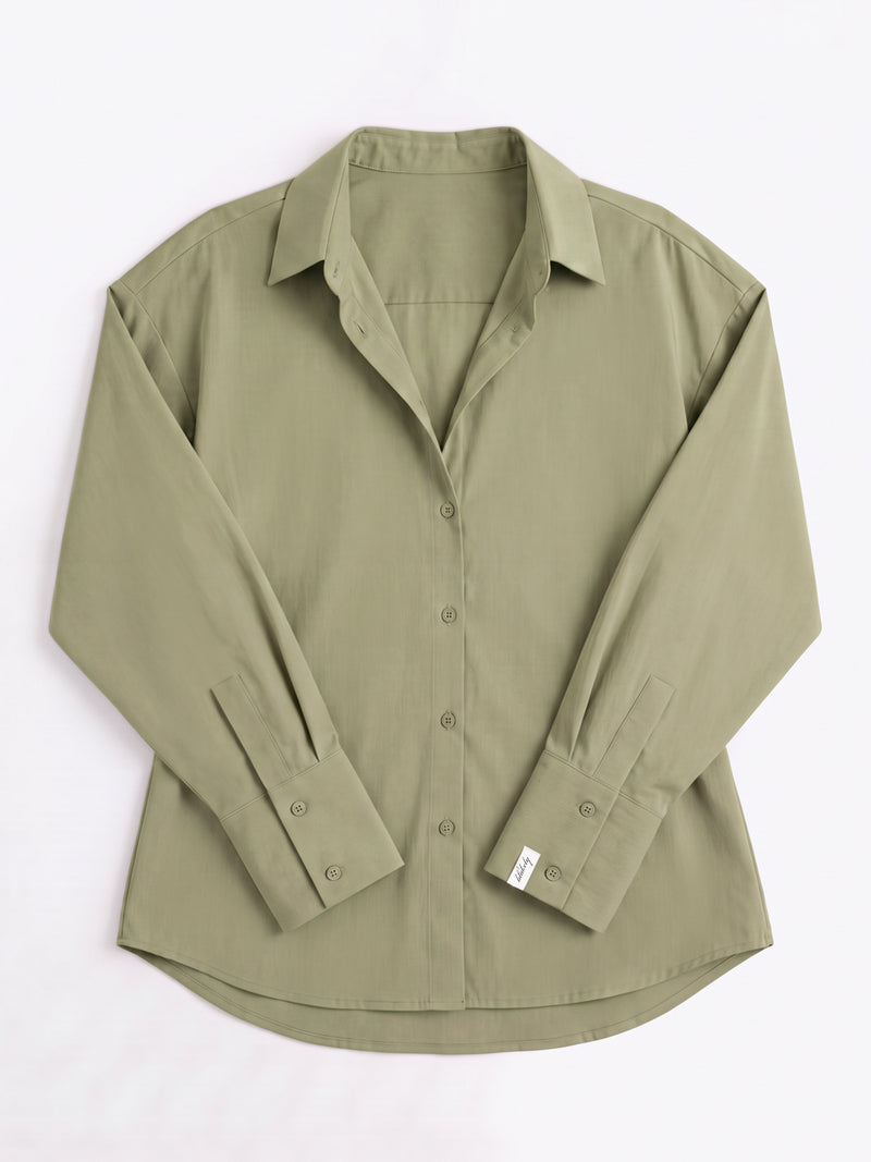 Sabrina Oversized Shirt - Olive chaude