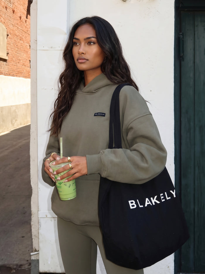 Olivia Oversized Hoodie - Vert Safari