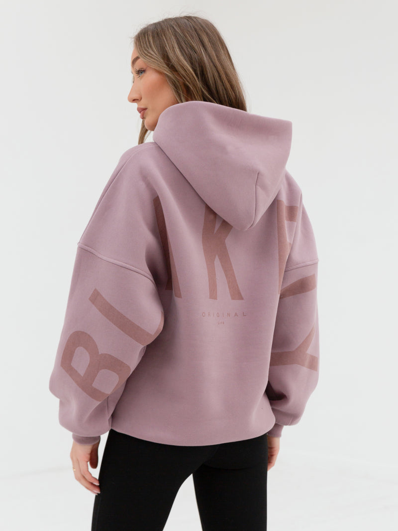 Tonal Isabel Oversized Hoodie - Dusty Pink