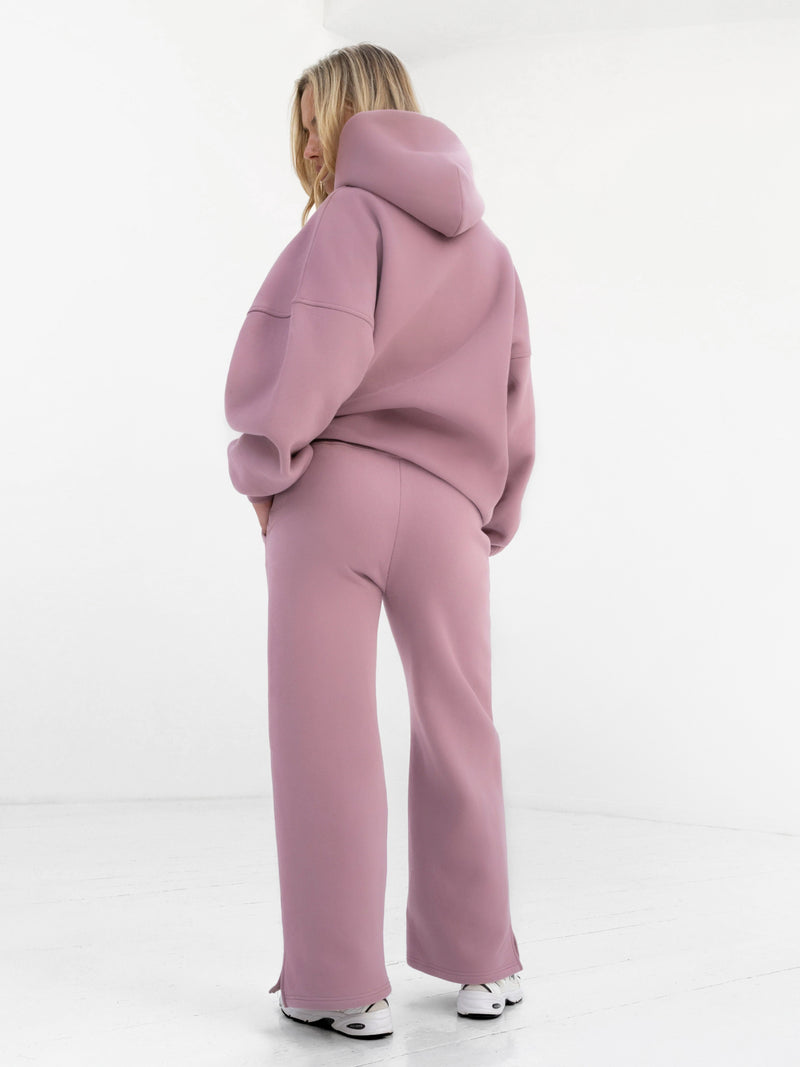 Varsity Wide Leg Sweatpants - Altrosa