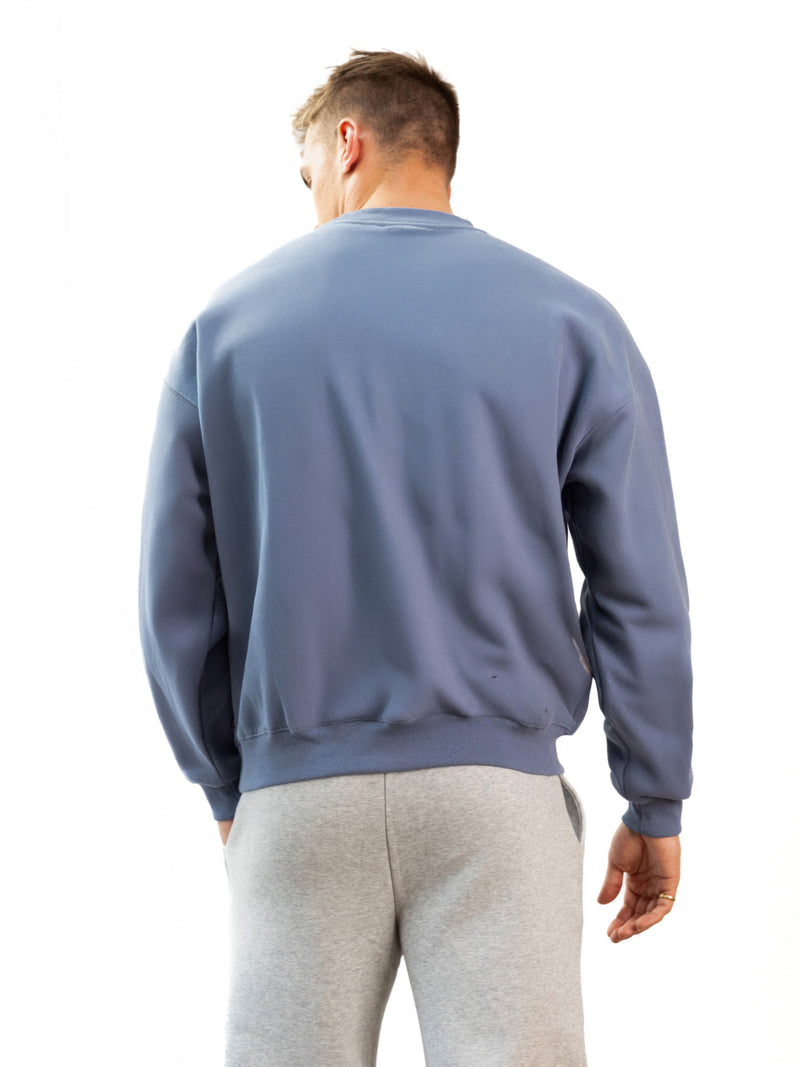 Brooklyn 610 Relaxed Jumper - Mid Blue