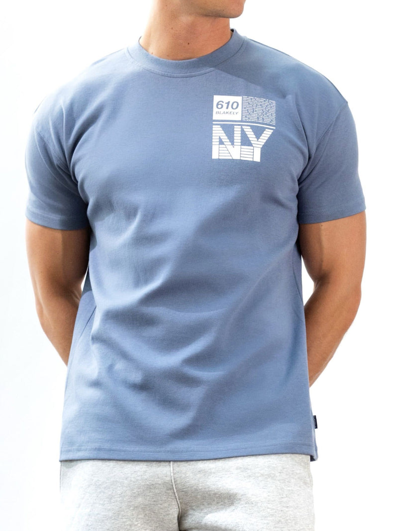 Brooklyn 610 Relaxed T-Shirt - Mid Blue