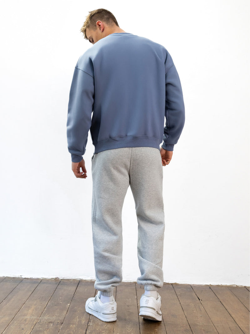 Brooklyn 610 Relaxed Jumper - Mid Blue