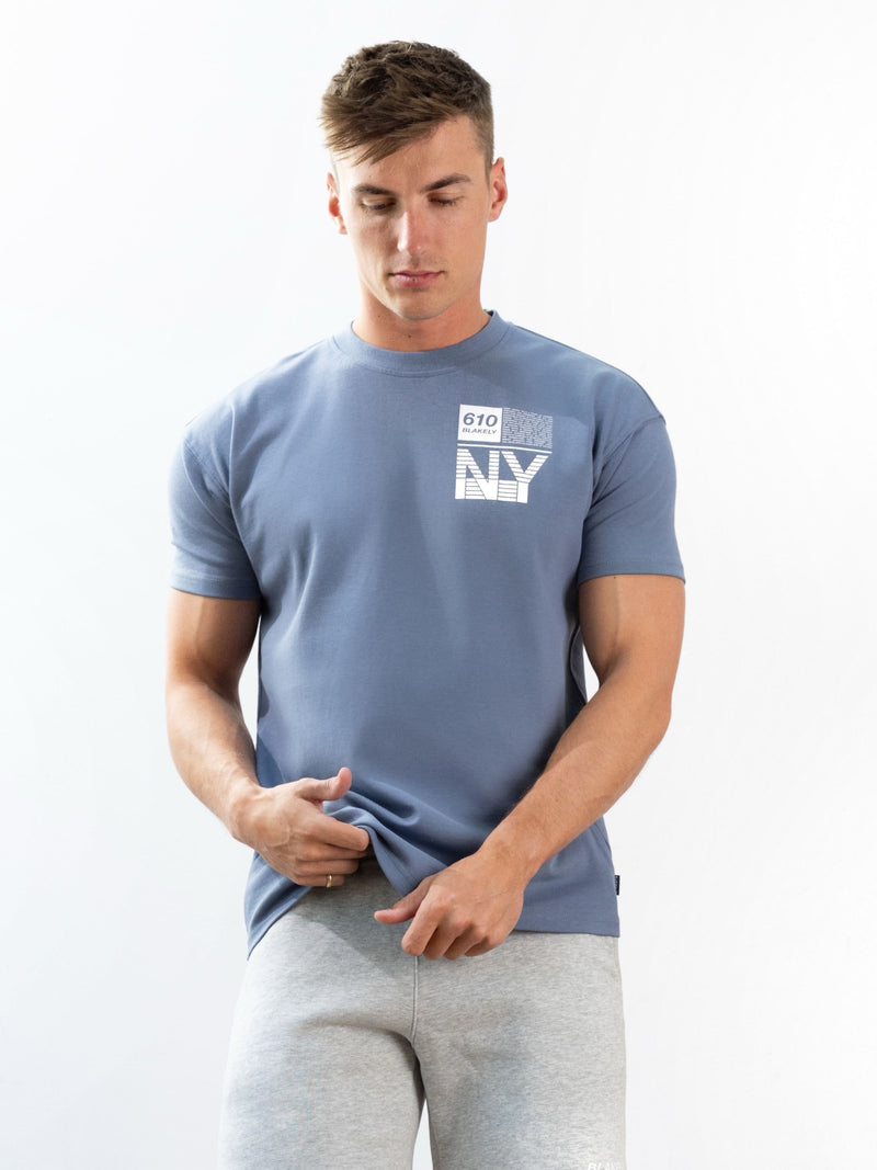 Brooklyn 610 Relaxed T-Shirt - Mid Blue