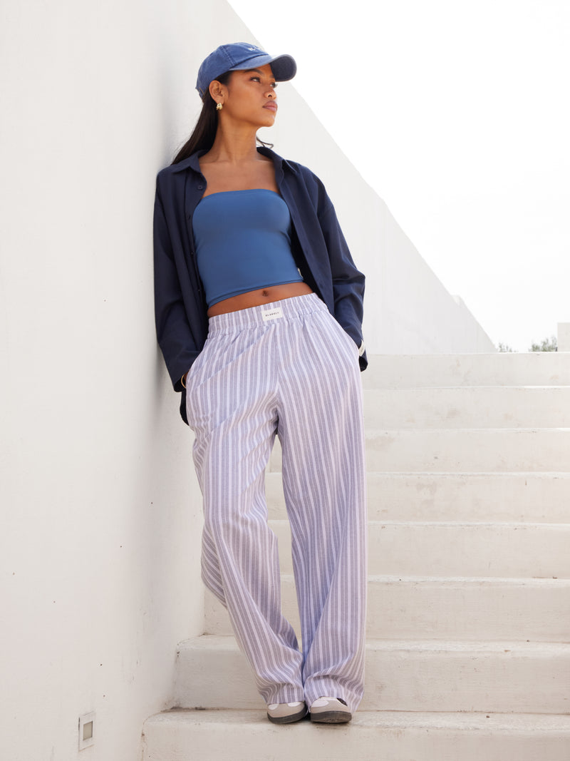 Lucia Bandeau Top - Bleu foncé