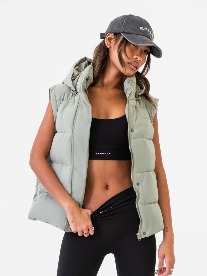 Multiway Puffer Coat 2 - Sage Green