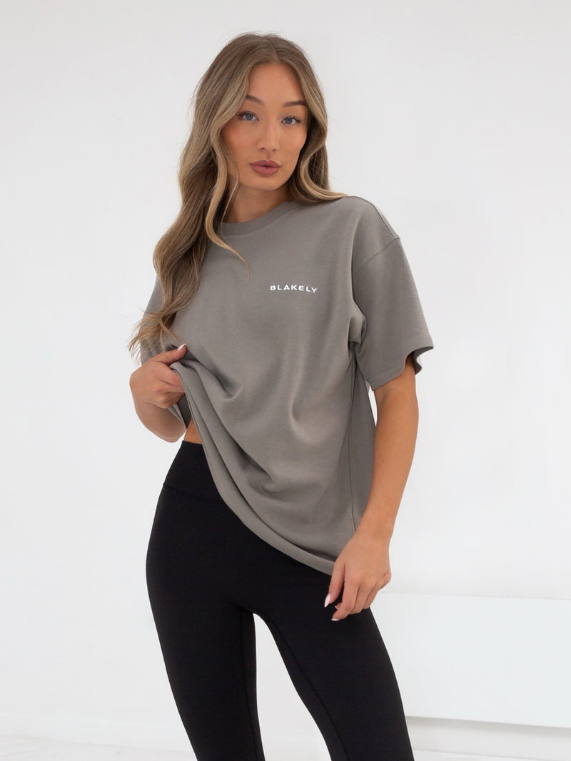 Series Oversized T-Shirt - Stone Grey