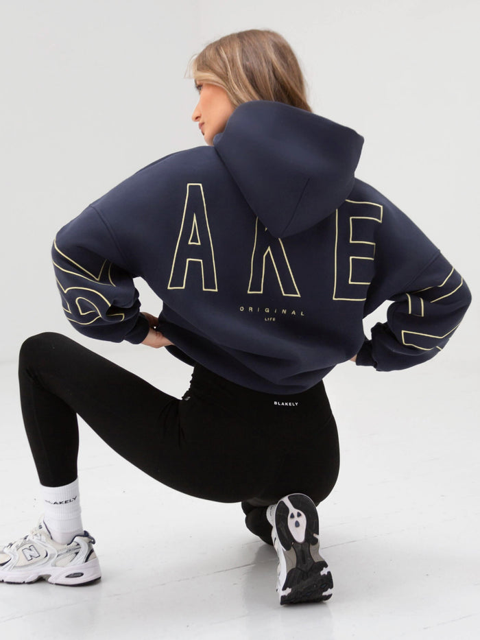 Embroidered Isabel Oversized Hoodie - Citroen