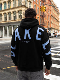 Members Idris Oversized Hoodie - Black & Blue