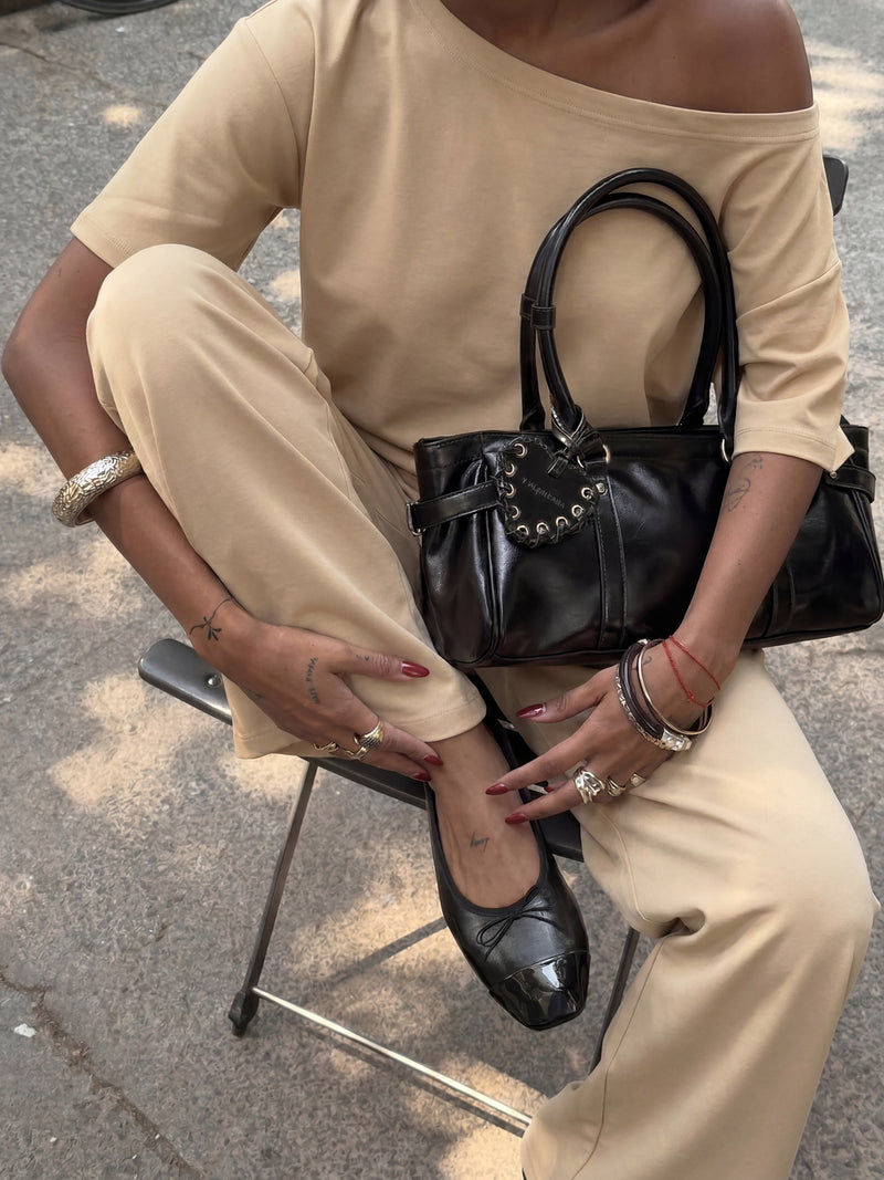 Cleo Wide Leg Trousers - Zacht bruin