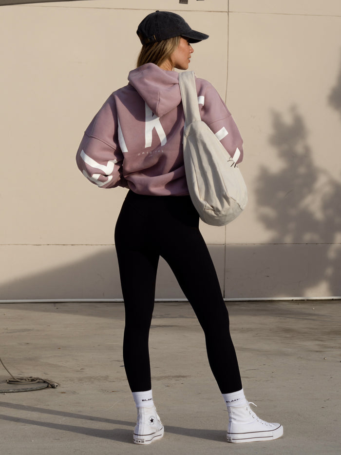 Isabel Hoodie & Leggings Set - Dusty Pink & Black