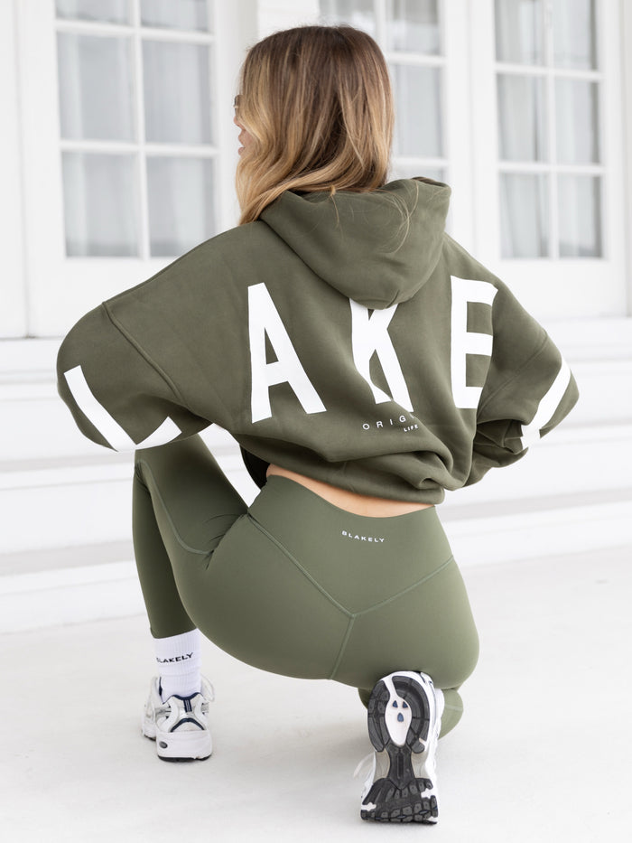 Isabel Hoodie & Leggings Set - Khaki Green