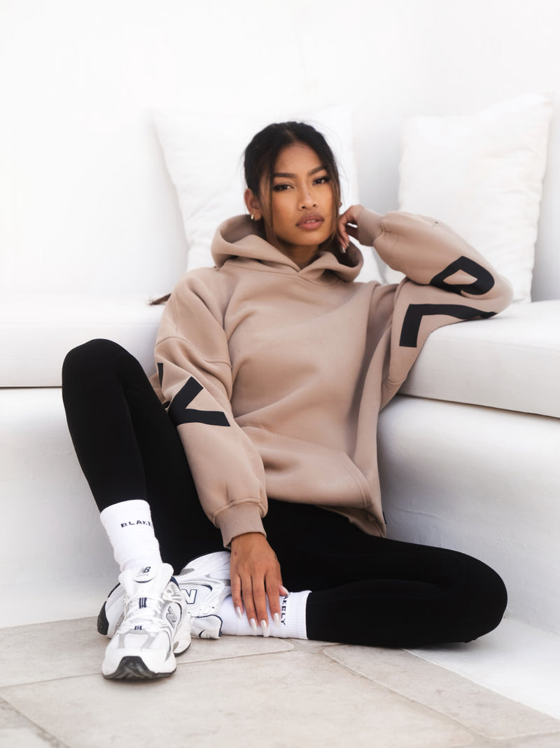 Isabel Hoodie & Leggings Set - Tan & Black