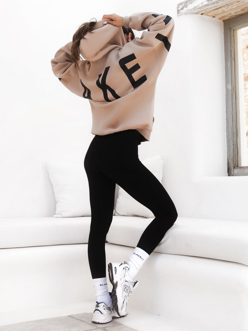 Isabel Hoodie & Leggings Set - Tan & Black