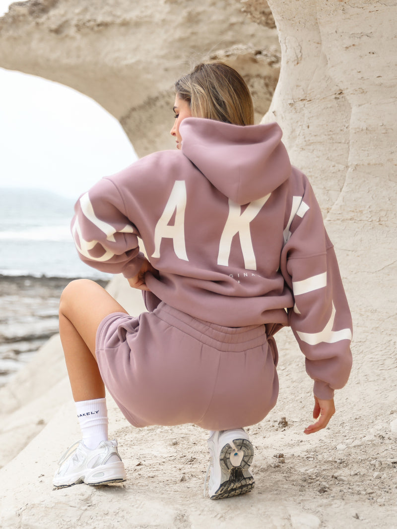 Isabel Hoodie & Jogger Shorts Set - Dusty Pink