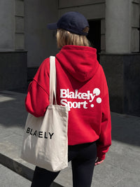 Motion Oversized Hoodie - Kersenrood