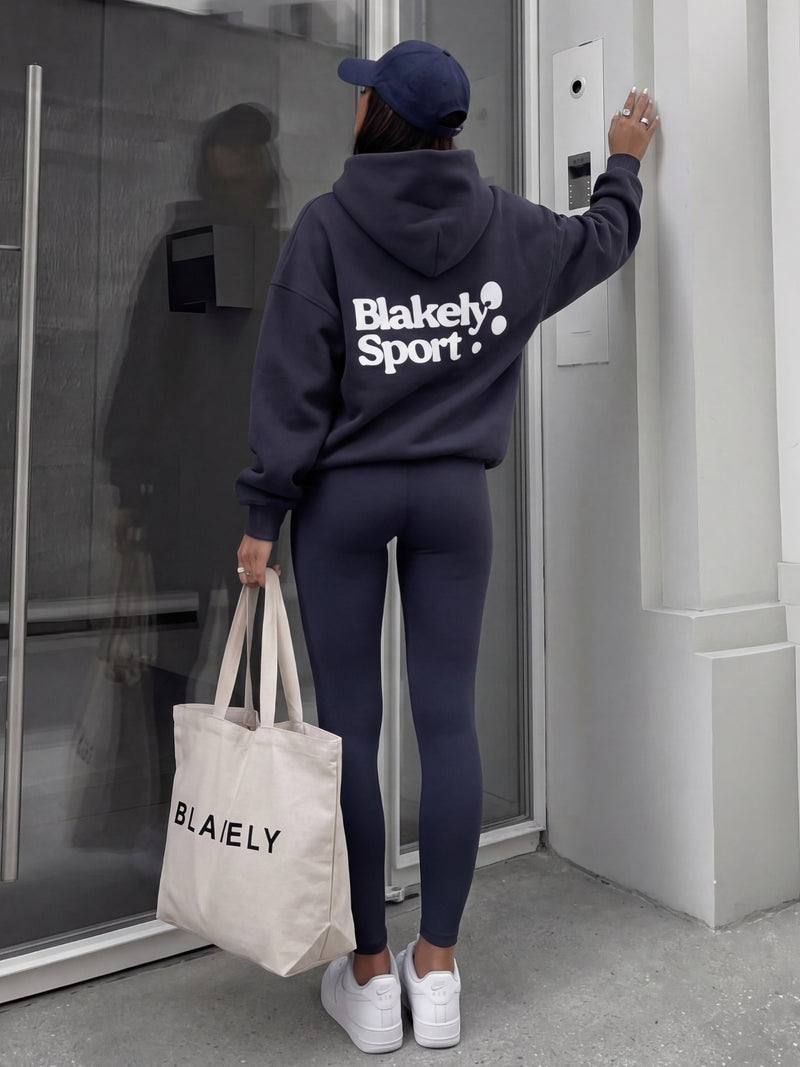 Motion Oversized Hoodie - Echtes Marineblau