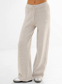 Naya Striped Knitted Trousers - Geröstetes Taupe