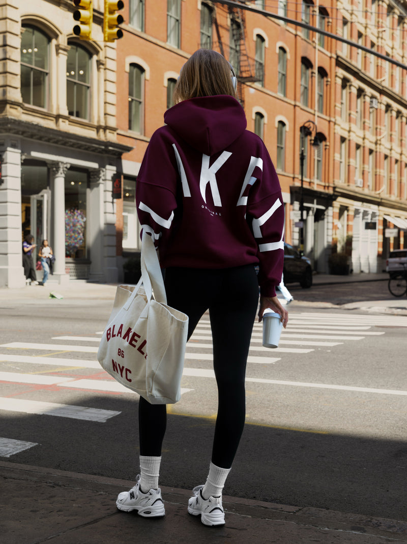 Isabel Oversized Hoodie - Cerise noire