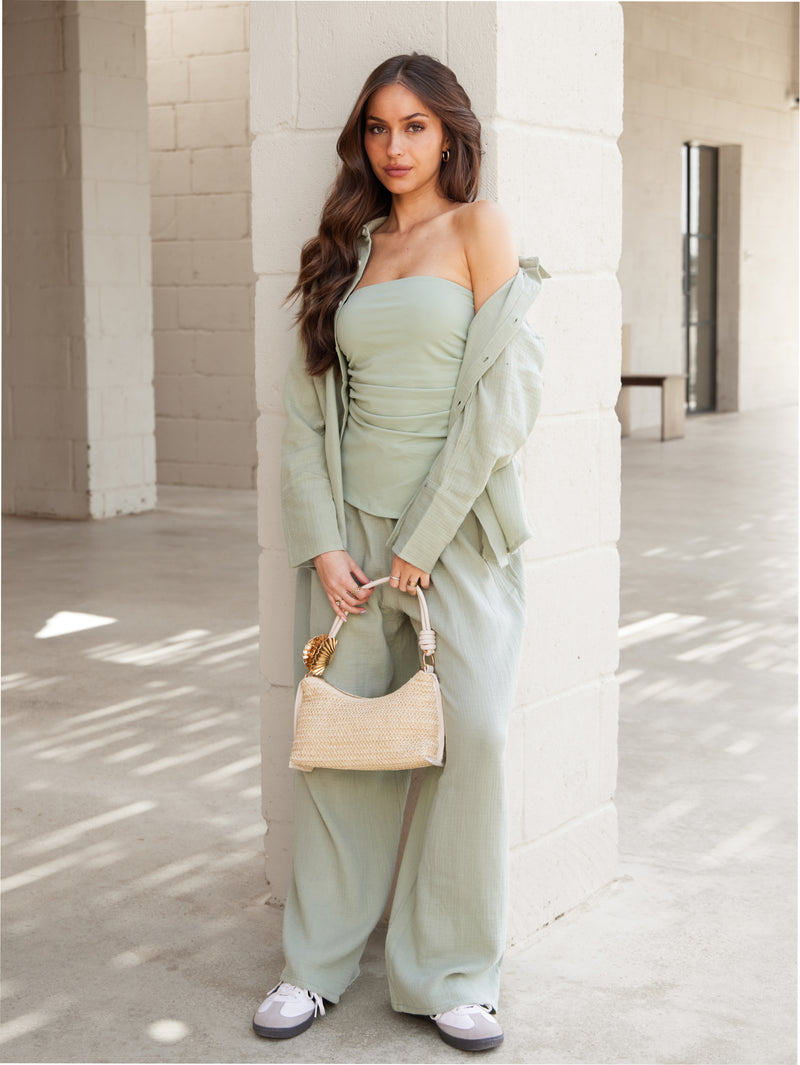 Solea Bandeau Top - Vert Sauge