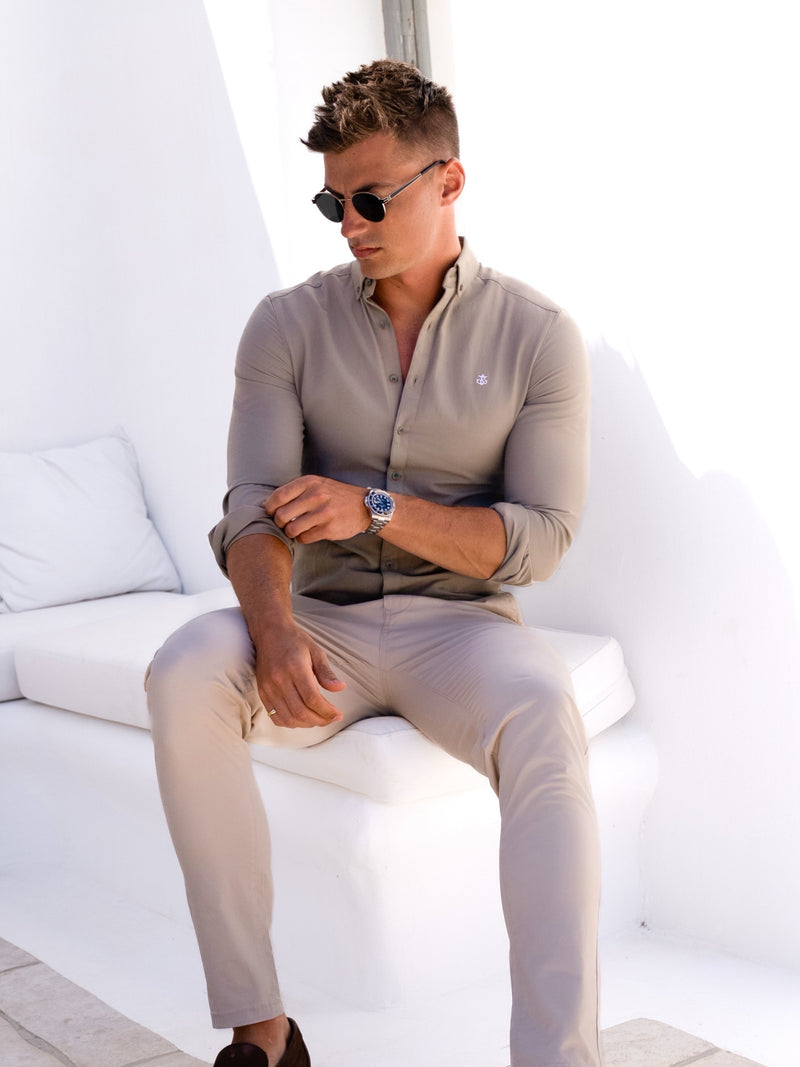 Carter Long Sleeve Shirt - Stein