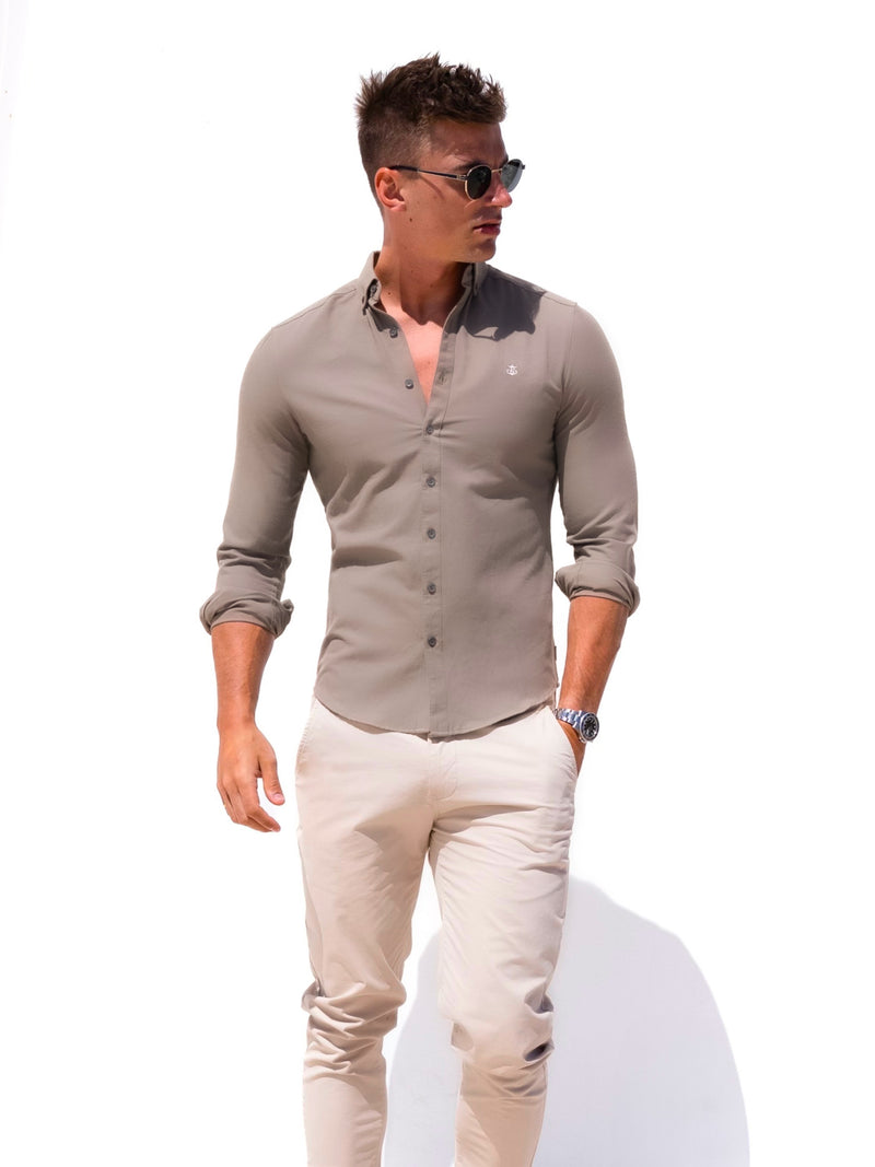 Carter Long Sleeve Shirt - Stein