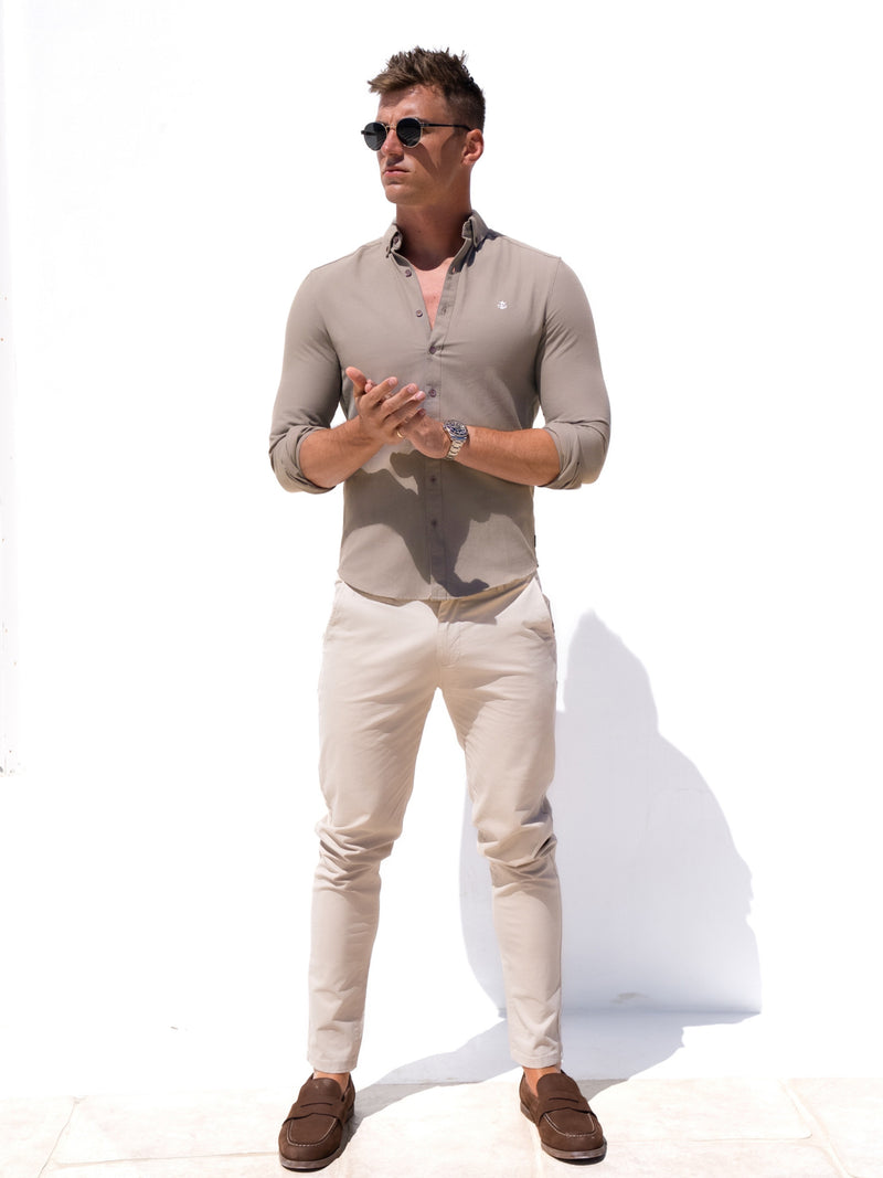 Carter Long Sleeve Shirt - Stein