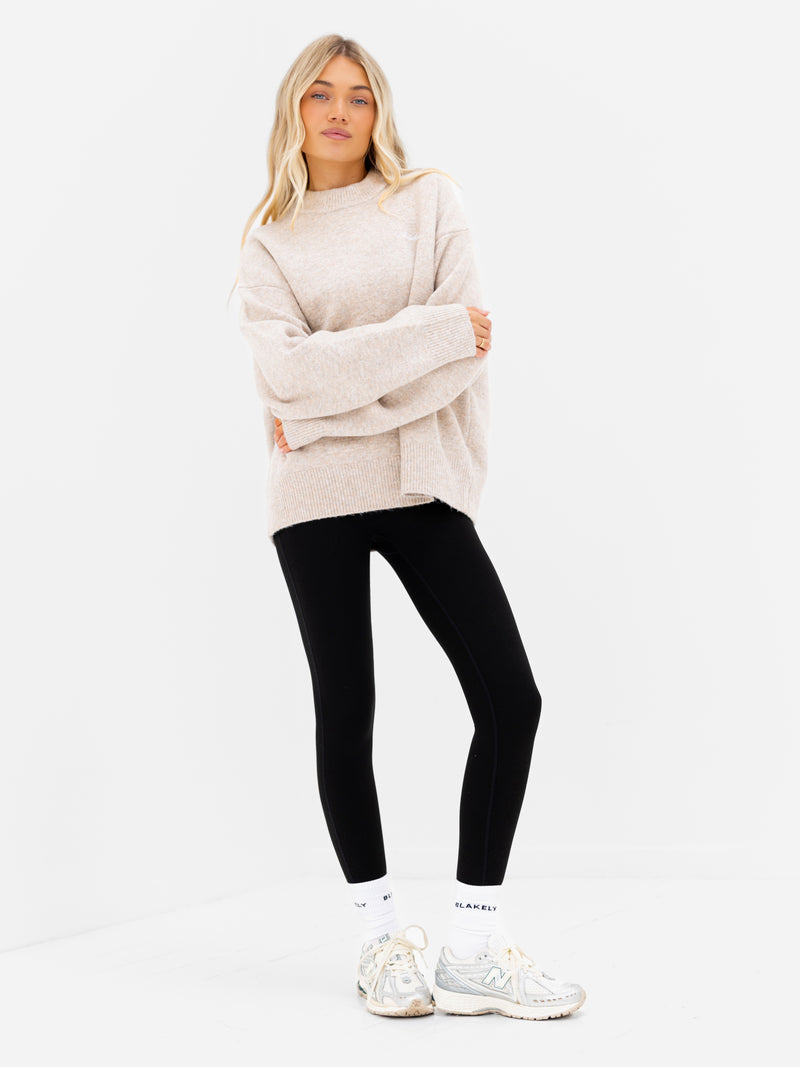 Oversized Knitted Jumper - Toasted Taupe
