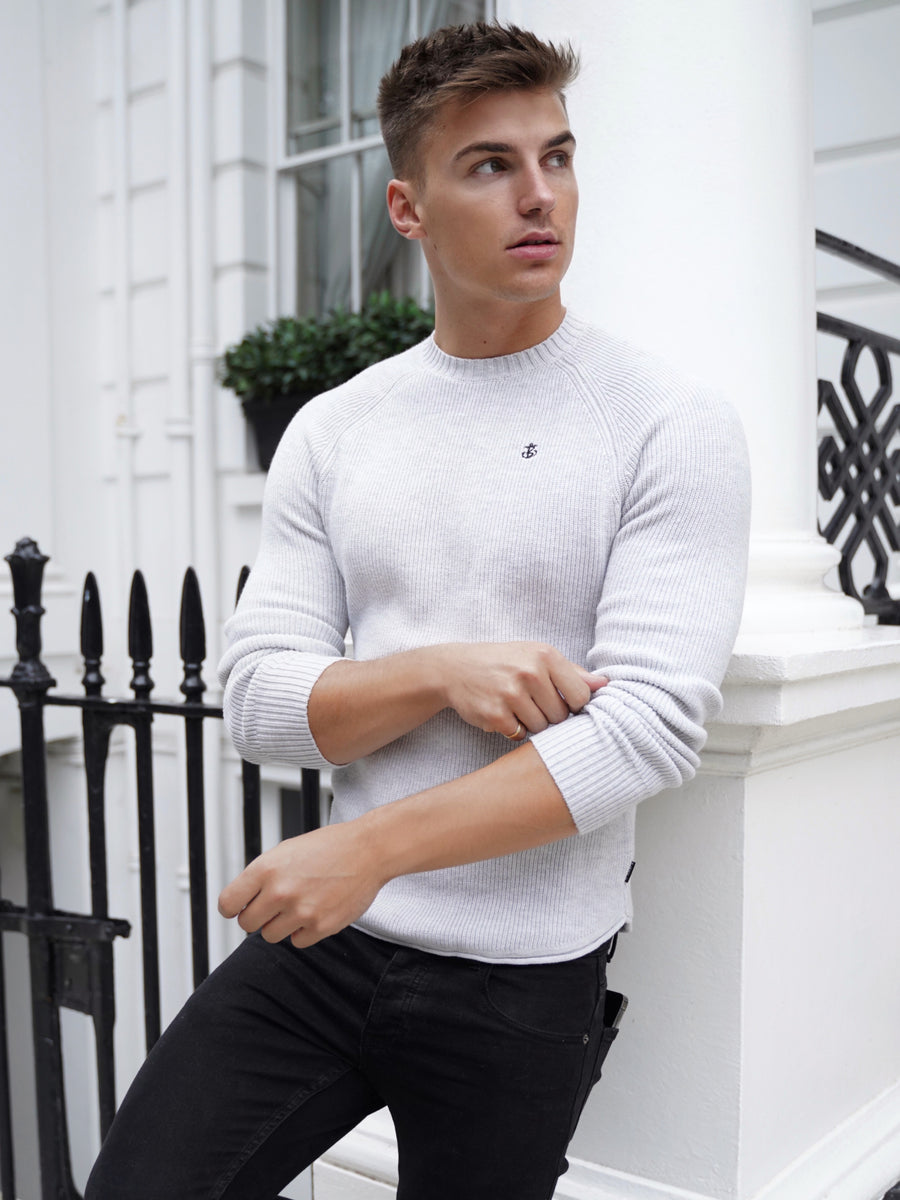 Oxley Knit Jumper - Marl White